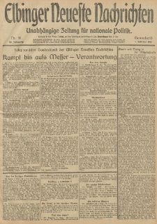 Elbinger Neueste Nachrichten, Nr. 31 Sonnabend 1 Februar 1913 65. Jahrgang