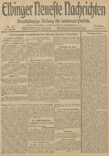 Elbinger Neueste Nachrichten, Nr. 32 Sonntag 2 Februar 1913 65. Jahrgang