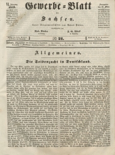 Gewerbe-Blatt für Sachsen. Jahrg. VI, 19. März, nr 21.