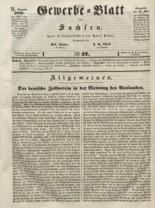 Gewerbe-Blatt für Sachsen. Jahrg. VI, 14. Mai, nr 37.