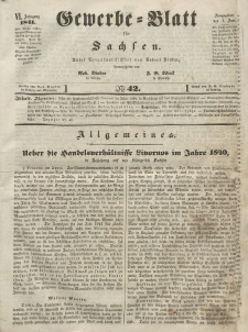 Gewerbe-Blatt für Sachsen. Jahrg. VI, 1. Juni, nr 42.