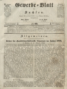 Gewerbe-Blatt für Sachsen. Jahrg. VI, 1. Juni, nr 42.