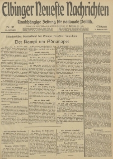 Elbinger Neueste Nachrichten, Nr. 35 Mittwoch 5 Februar 1913 65. Jahrgang