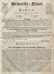 Gewerbe-Blatt für Sachsen. Jahrg. VI, 6. Juli, nr 52.