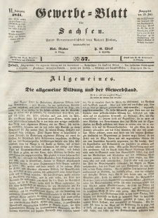 Gewerbe-Blatt für Sachsen. Jahrg. VI, 23. Juli, nr 57.