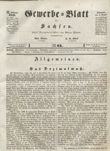 Gewerbe-Blatt für Sachsen. Jahrg. VI, 6. August, nr 61.