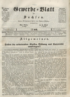 Gewerbe-Blatt für Sachsen. Jahrg. VI, 27. August, nr 67.