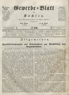 Gewerbe-Blatt für Sachsen. Jahrg. VI, 7. September, nr 70.