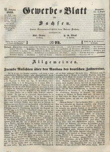 Gewerbe-Blatt für Sachsen. Jahrg. VI, 14. September, nr 72.