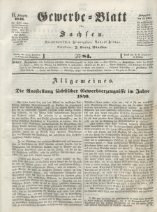 Gewerbe-Blatt für Sachsen. Jahrg. VI, 26. Oktober, nr 84.