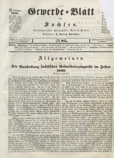 Gewerbe-Blatt für Sachsen. Jahrg. VI, 30. Oktober, nr 85.