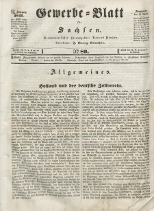 Gewerbe-Blatt für Sachsen. Jahrg. VI, 12. November, nr 89.