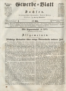 Gewerbe-Blatt für Sachsen. Jahrg. VI, 19. November, nr 91.