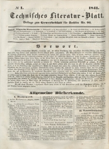 Gewerbe-Blatt für Sachsen. Jahrg. VI, 3. Dezember, nr 95 (Beilage: Technisches Literatur-Blatt)