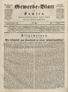 Gewerbe-Blatt für Sachsen. Jahrg. VII, 25. Januar, nr 7.