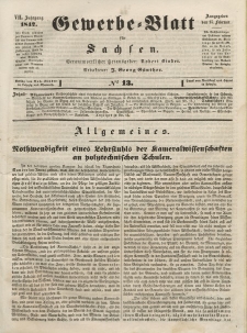 Gewerbe-Blatt für Sachsen. Jahrg. VII, 15. Februar, nr 13.
