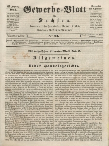 Gewerbe-Blatt für Sachsen. Jahrg. VII, 18. Februar, nr 14.