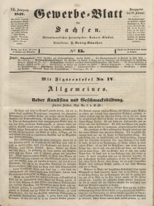 Gewerbe-Blatt für Sachsen. Jahrg. VII, 22. Februar, nr 15.