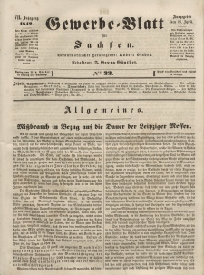 Gewerbe-Blatt für Sachsen. Jahrg. VII, 26. April, nr 33.