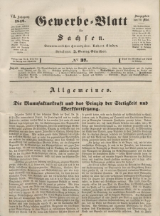 Gewerbe-Blatt für Sachsen. Jahrg. VII, 10. Mai, nr 37.