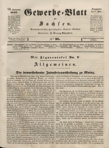 Gewerbe-Blatt für Sachsen. Jahrg. VII, 13. Mai, nr 38.