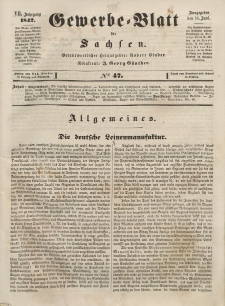 Gewerbe-Blatt für Sachsen. Jahrg. VII, 14. Juni, nr 47.