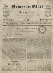 Gewerbe-Blatt für Sachsen. Jahrg. VII, 1. Juli, nr 52.