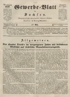 Gewerbe-Blatt für Sachsen. Jahrg. VII, 2. Juni, nr 61.