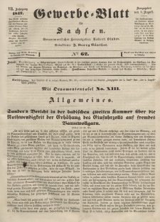 Gewerbe-Blatt für Sachsen. Jahrg. VII, 5. August, nr 62.