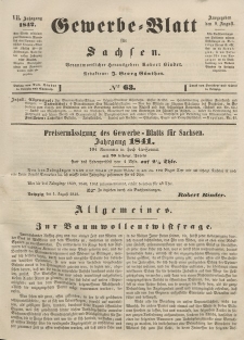 Gewerbe-Blatt für Sachsen. Jahrg. VII, 9. August, nr 63.