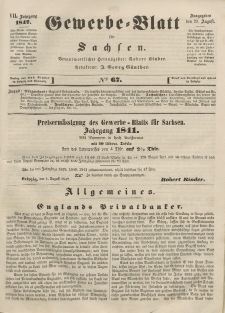 Gewerbe-Blatt für Sachsen. Jahrg. VII, 23. August, nr 67.