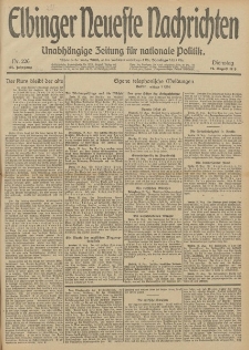 Elbinger Neueste Nachrichten, Nr. 226 Dienstag 19 August 1913 65. Jahrgang