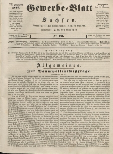 Gewerbe-Blatt für Sachsen. Jahrg. VII, 9. September, nr 72.