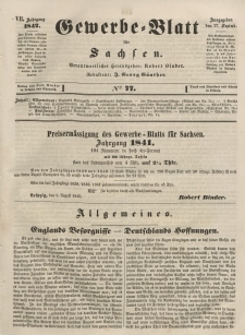 Gewerbe-Blatt für Sachsen. Jahrg. VII, 27. September, nr 77.