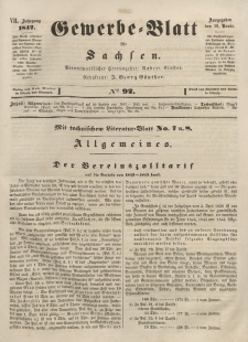 Gewerbe-Blatt für Sachsen. Jahrg. VII, 19. November, nr 92.