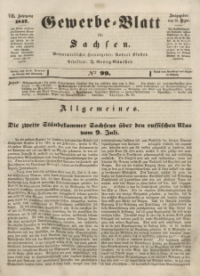 Gewerbe-Blatt für Sachsen. Jahrg. VII, 13. Dezember, nr 99.