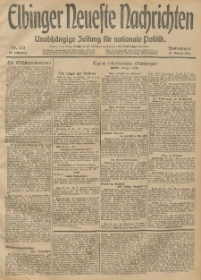 Elbinger Neueste Nachrichten, Nr. 230 Sonnabend 23 August 1913 65. Jahrgang