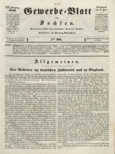 Gewerbe-Blatt für Sachsen. Jahrg. VIII, 21. Juli, nr 58.
