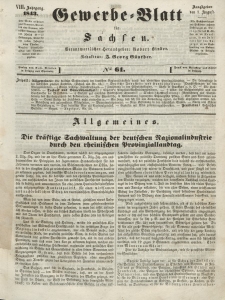 Gewerbe-Blatt für Sachsen. Jahrg. VIII, 1. August, nr 61.
