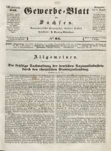 Gewerbe-Blatt für Sachsen. Jahrg. VIII, 11. August, nr 64.