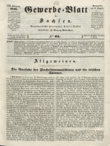 Gewerbe-Blatt für Sachsen. Jahrg. VIII, 15. August, nr 65.