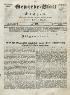 Gewerbe-Blatt für Sachsen. Jahrg. VIII, 1. September, nr 70.