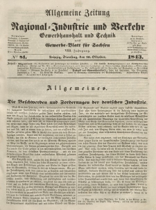 Gewerbe-Blatt für Sachsen. Jahrg. VIII, Dienstag, 10. Oktober, nr 81.