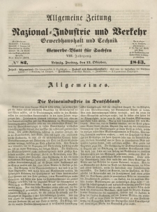 Gewerbe-Blatt für Sachsen. Jahrg. VIII, Freitag, 13. Oktober, nr 82.