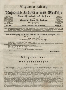 Gewerbe-Blatt für Sachsen. Jahrg. VIII, Freitag, 3. November, nr 88.