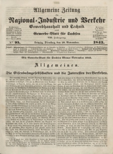 Gewerbe-Blatt für Sachsen. Jahrg. VIII, Dienstag, 28. November, nr 95.