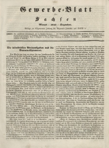 Gewerbe-Blatt für Sachsen. Jahrg. VIII, Dezember (Beilage)