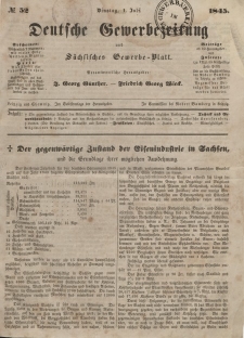 Deutsche Gewerbezeitung und Sächsisches Gewerbeblatt, Jahrg. X. Dienstag, 1. Juli, nr 52.