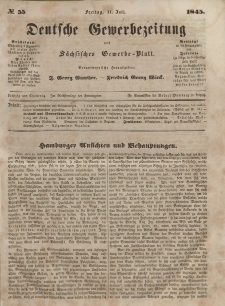 Deutsche Gewerbezeitung und Sächsisches Gewerbeblatt, Jahrg. X. Freitag, 11. Juli, nr 55.