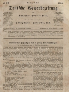 Deutsche Gewerbezeitung und Sächsisches Gewerbeblatt, Jahrg. X. Dienstag, 15. Juli, nr 56.